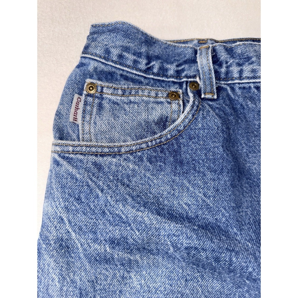 VTG Carhartt - Men's Size 32 Blue Denim Faded Distressed Broken In Jeans No Tag - Picture 7 of 16